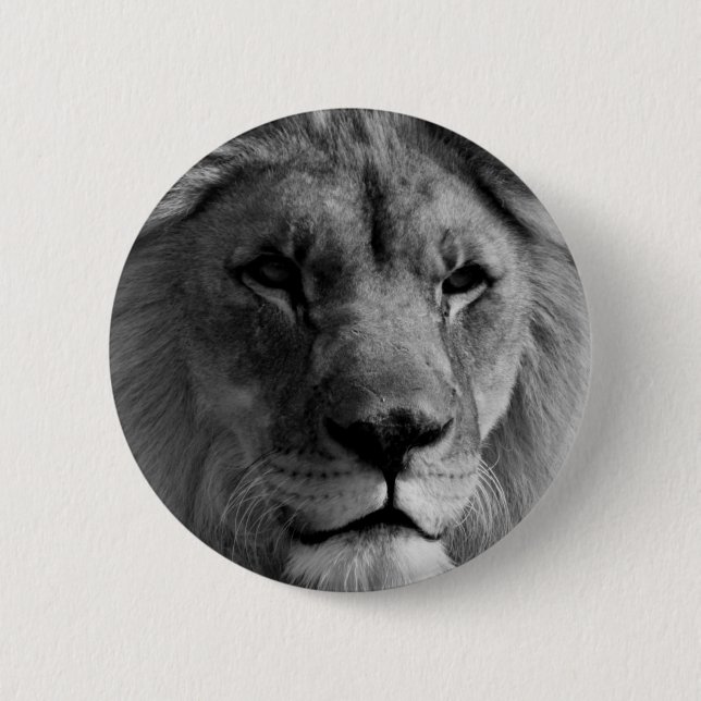 Schwarz-Weiß-Lion Button (Vorderseite)