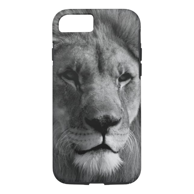 Schwarz-Weiß-Lion Case-Mate iPhone Hülle (Rückseite)