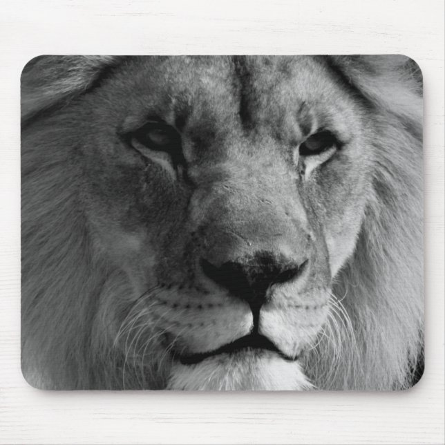 Schwarz-Weiß-Lion Mousepad (Vorne)