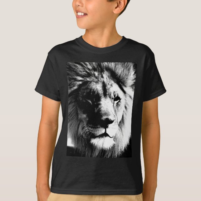 Schwarz-Weiß-Lion T-Shirt (Vorderseite)