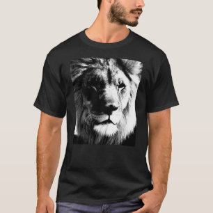 Schwarz-Weiß-Lion T-Shirt