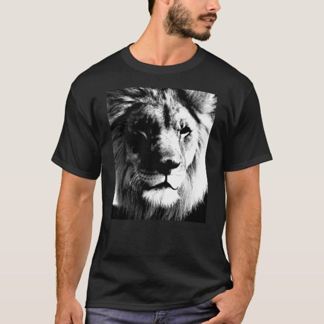Schwarz-Weiß-Lion T-Shirt (Vorderseite)