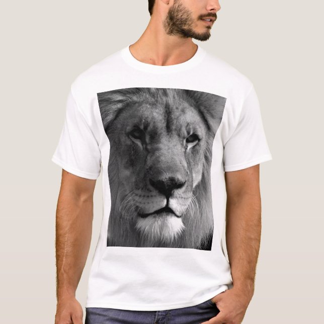 Schwarz-Weiß-Lion T-Shirt (Vorderseite)