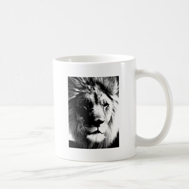 Schwarz-Weiß-Lion Tasse (Rechts)