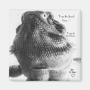 Schwarz-Weiß-Lizard Magnet