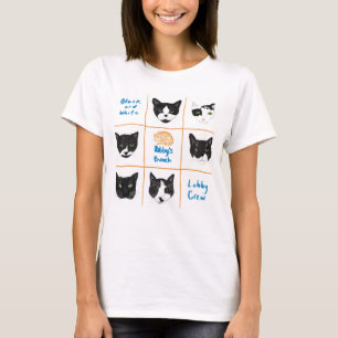 Schwarz-Weiß-Lobby Crew T - Shirt