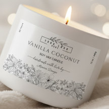 Schwarz-Weiß-Logo Blumenkerze