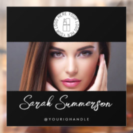 Schwarz Weiß Logo Foto Make-up Studio Fensteraufkleber