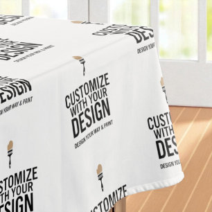 Schwarz-Weiß-Logo Geschäftsfördernd Tischdecke