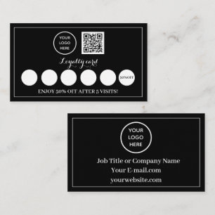 Schwarz Weiß Logo QR-Code Geschäftsbelohnung Schla Treuekarte