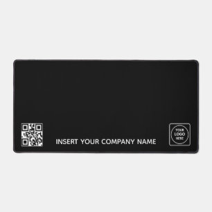 Schwarz-weiß-Logo-QR-Code-Promo-Schreibtischunterl Schreibtischunterlage