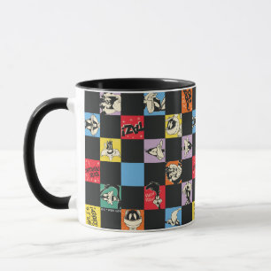 Schwarz-Weiß LOONEY TUNES™ in farbenfrohem Schachb Tasse