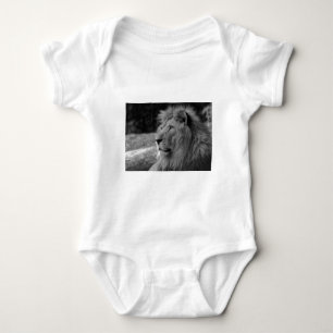 Schwarz-Weiß-Löwe - Wildtier Baby Strampler