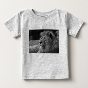 Schwarz-Weiß-Löwe - Wildtier Baby T-shirt