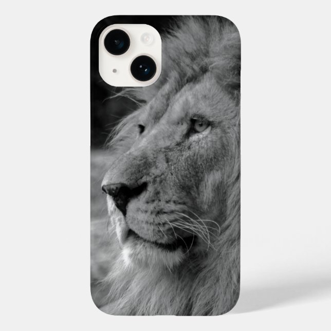 Schwarz-Weiß-Löwe - Wildtier Case-Mate iPhone Hülle (Rückseite)