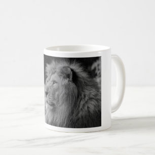 Schwarz-Weiß-Löwe - Wildtier Kaffeetasse