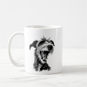 Schwarz-Weiß-Lurcher Niedlich Greyhound Kaffeetasse