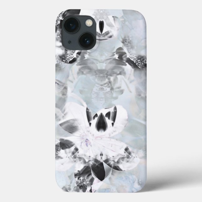 Schwarz-Weiß Luxus abstrakt moderne Kunst Case-Mate iPhone Hülle (Rückseite)