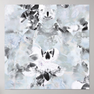Schwarz-Weiß Luxus abstrakt moderne Kunst Poster