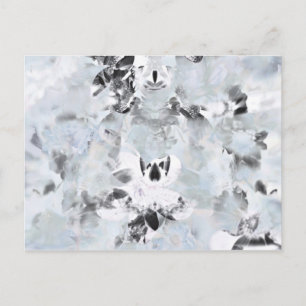 Schwarz-Weiß Luxus abstrakt moderne Kunst Postkarte