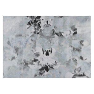 Schwarz-Weiß Luxus abstrakt moderne Kunst Schneidebrett