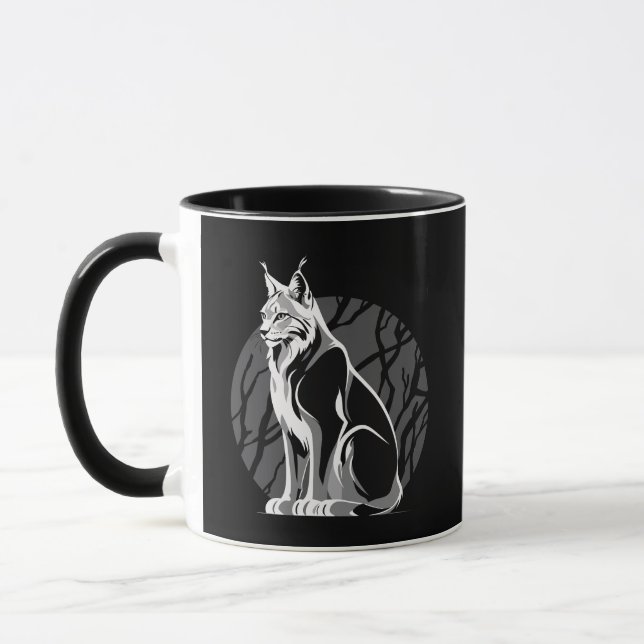 Schwarz-Weiß-Lynx Tasse (Links)