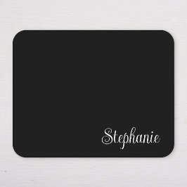 Schwarz-Weiß-Mädchen Moderner Name Mousepad