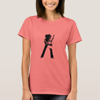 Schwarz-Weiß-Mädchen-Rock T-Shirt