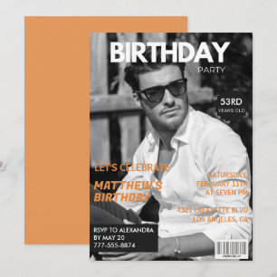 Schwarz-Weiß-Magazin Editorial 53. Geburtstag Einladung