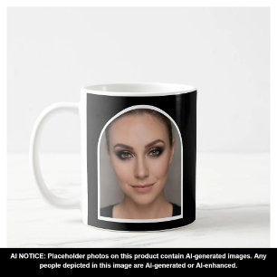 Schwarz-Weiß-Makeup-Artist Süßes Foto Kaffeetasse