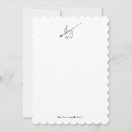 Schwarz/Weiß Malerkaninchen mit gelbem Paisley Mitteilungskarte