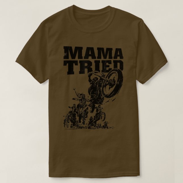 Schwarz-Weiß-Mama Liebe Country Music Moto T-Shirt (Design vorne)