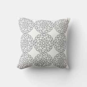 Schwarz-weiß Mandala Blume Muster Pillow Kissen