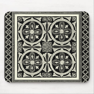 Schwarz-Weiß-Mandala-Motif von Vision Studio Mousepad