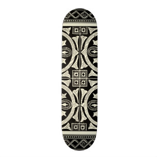 Schwarz-Weiß-Mandala-Motif von Vision Studio Skateboard