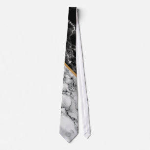 Schwarz-weiß Marble Neck Tie Krawatte