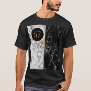 Schwarz Weiß Marmor 67 T-Shirt