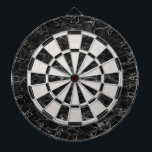 Schwarz-Weiß-Marmor Elegant Classic Dartscheibe<br><div class="desc">Klassisches,  aber elegantes Dartboard-Design mit abwechselnden,  schwarzen Marmor- und weißen Marmordreiecken.</div>