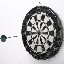 Schwarz-Weiß-Marmor Elegant Classic Dartscheibe