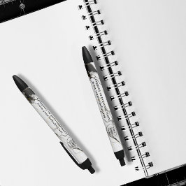 Schwarz-Weiß-Marmor Kugelschreiber