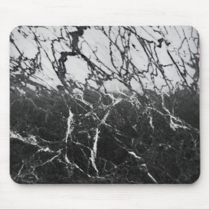 Schwarz-Weiß-Marmor Moderne Glamouröse Trendige Mousepad