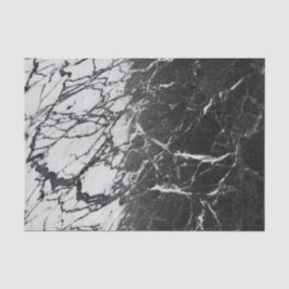 Schwarz-Weiß-Marmor Modernes Glam Trendy Party Seidenpapier