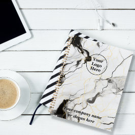 Schwarz-Weiß-Marmor Planer