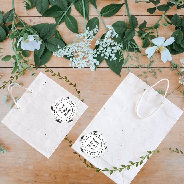 Schwarz-Weiß-Marmor Runder Aufkleber (Von Creator hochgeladen)