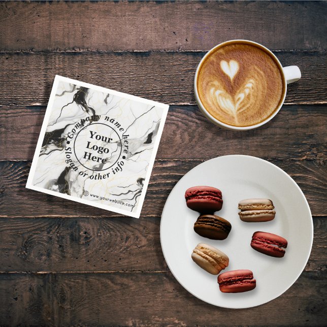 Schwarz-Weiß-Marmor Serviette (Von Creator hochgeladen)