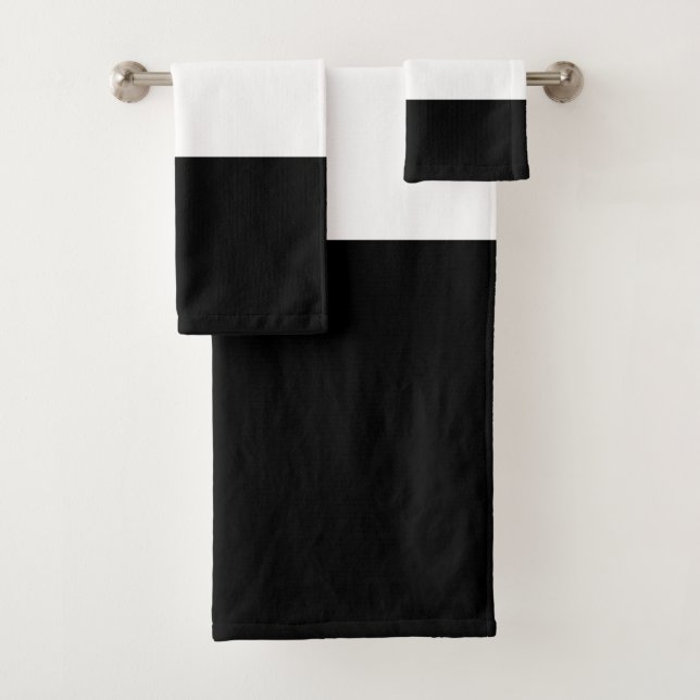 Schwarz-Weiß-Marmor-Textur Badhandtuch Set (Insitu)