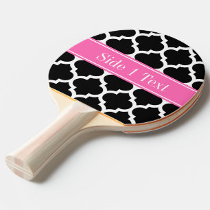 Schwarz Weiß Marokkanisch #5 Heiß Rosa #2 Name Mon Tischtennis Schläger