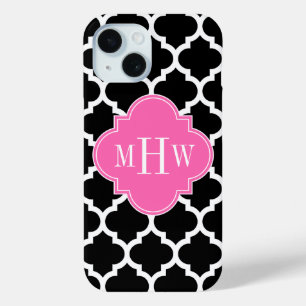 Schwarz Weiß Marokkanisch #5 Heiß Rosa #2 Namensmo Case-Mate iPhone Hülle