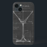 Schwarz-Weiß-Martini-Glas-Blueprint Case-Mate iPhone Hülle<br><div class="desc">Schwarz & Weiß Martini Glas Blueprint. Künstler: Ethan Harper. Bild-ID: 106174Z.</div>