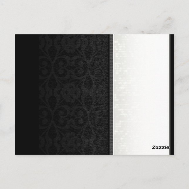 Schwarz-Weiß-Match-BLANK-Platzkarten Postkarte (Rückseite)